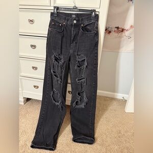 BDG Washed Black Baggy Jeans